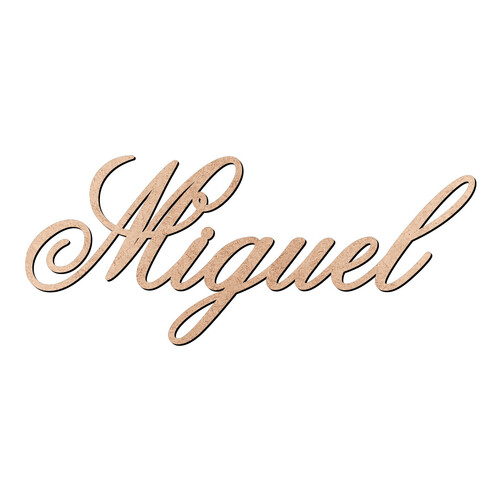 Recorte Miguel Old Script / MDF 3mm