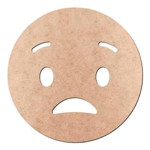 Recorte Emoticon Surpreso / MDF 3mm