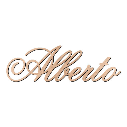 Recorte Alberto Old Script / MDF 3mm