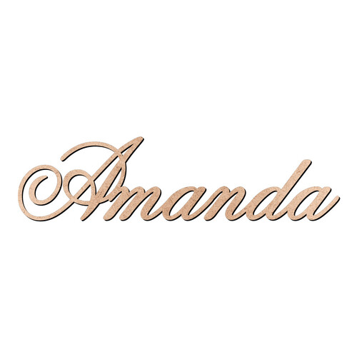 Recorte Amanda Old Script / MDF 3mm