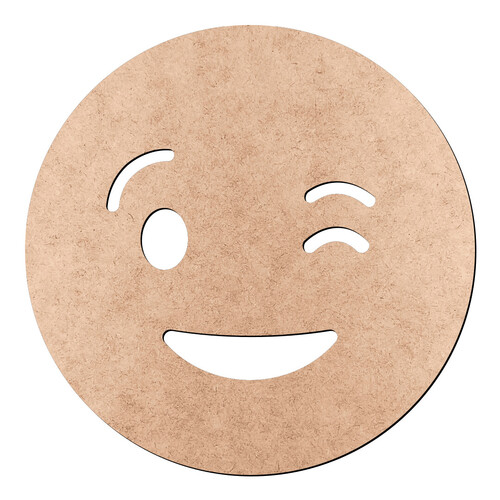 Recorte Emoticon Piscando Sorrindo / MDF 3mm