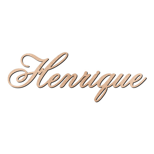 Recorte Henrique Old Script / MDF 3mm