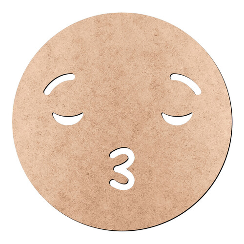 Recorte Emoticon Beijinho / MDF 3mm