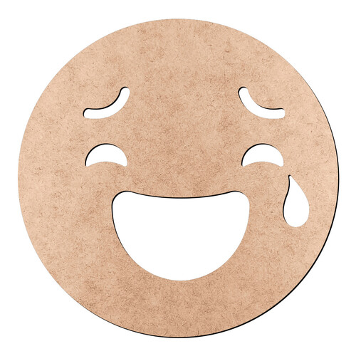 Recorte Emoticon Chorando de Rir / MDF 3mm
