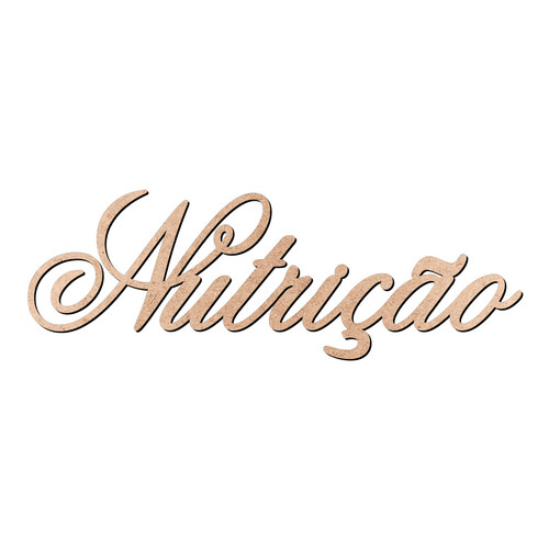 Recorte Nutrição Old Script / MDF 3mm