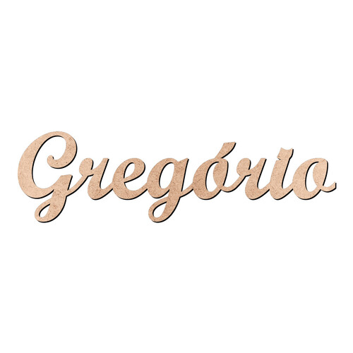 Recorte Gregório Script Mt Std / MDF 3mm