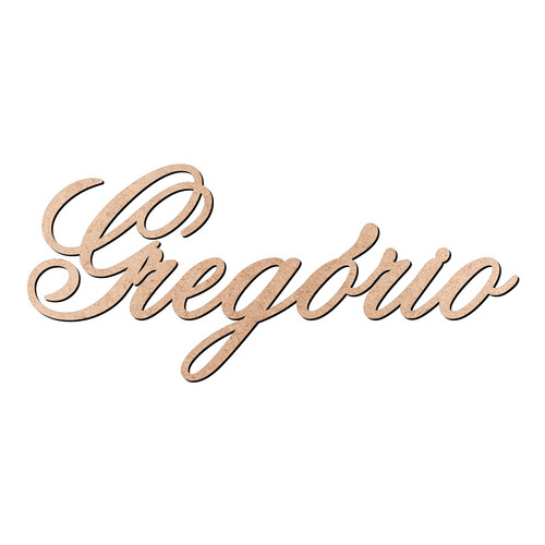 Recorte Gregório Old Script / MDF 3mm