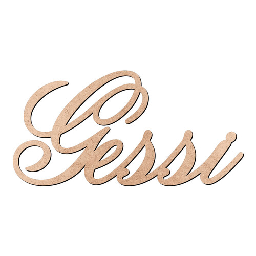 Recorte Gessi Old Script / MDF 3mm