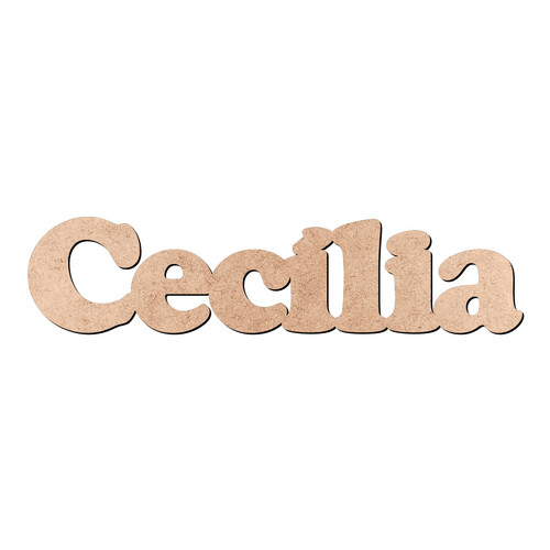 Recorte Cecília Cooper Black / MDF 3mm