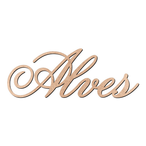 Recorte Alves Old Script / MDF 3mm