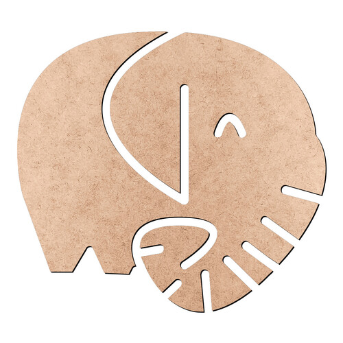 Recorte Elefante Vazado / MDF 3mm