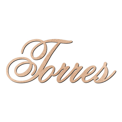 Recorte Torres Old Script / MDF 3mm