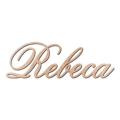 Recorte Rebeca Old Script / MDF 3mm