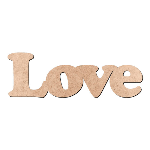Recorte Love Cooper Black / MDF 3mm