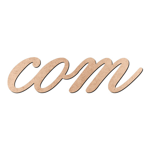 Recorte com Old Script / MDF 3mm