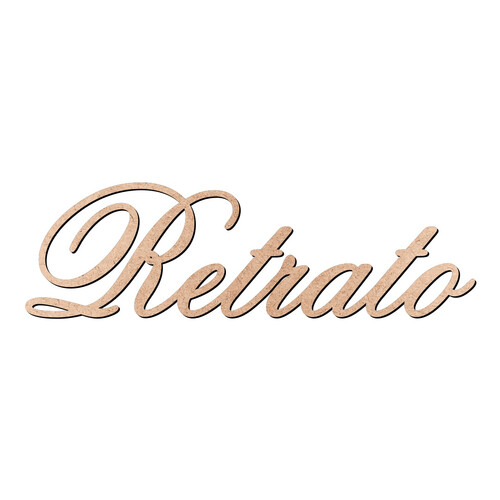 Recorte Retrato Old Script / MDF 3mm