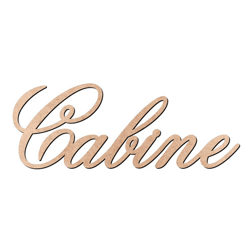 Recorte Cabine Old Script / MDF 3mm