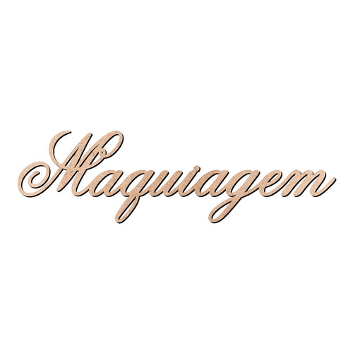 Recorte Maquiagem Old Script / MDF 3mm