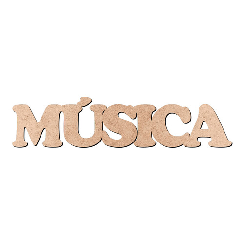 Recorte MÚSICA Cooper Black / MDF 3mm