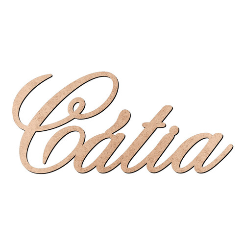 Recorte Cátia Old Script / MDF 3mm