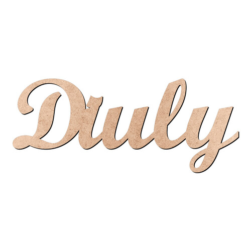 Recorte Diuly Script Mt Std / MDF 3mm