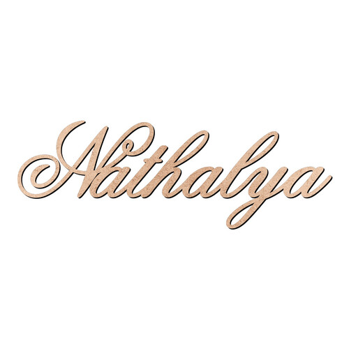 Recorte Nathalya Old Script / MDF 3mm