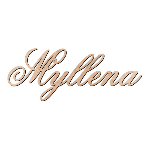 Recorte Myllena Old Script / MDF 3mm