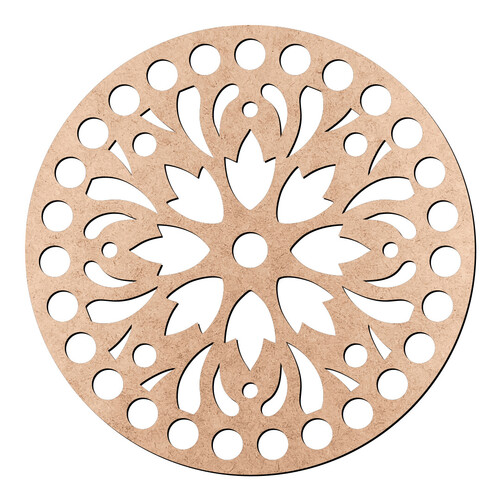 Recorte Base Cesto Mandala 10 cm / MDF 3mm