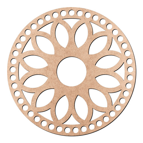 Recorte Base Cesto Mandala 15 cm / MDF 3mm