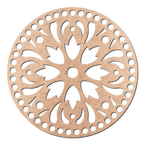 Recorte Base Cesto Mandala 15 cm / MDF 3mm