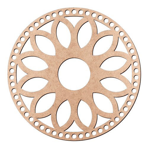 Recorte Base Cesto Mandala 20 cm / MDF 3mm