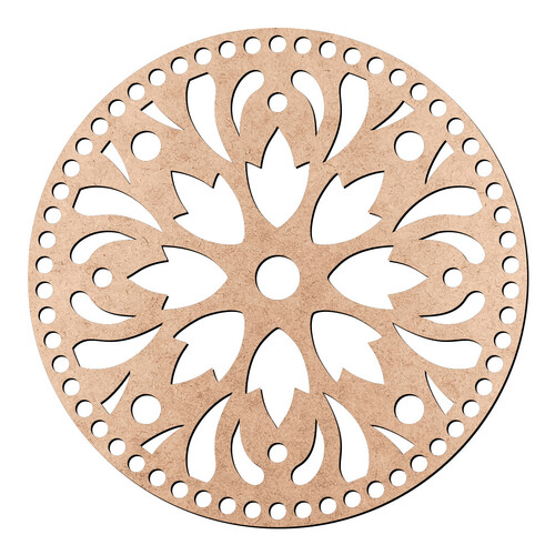 Recorte Base Cesto Mandala 20 cm / MDF 3mm