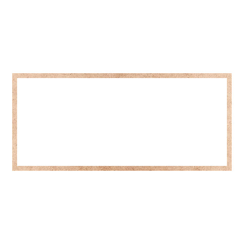 Recorte Moldura Ret 40 x 90 cm Borda 2 cm / MDF 3mm