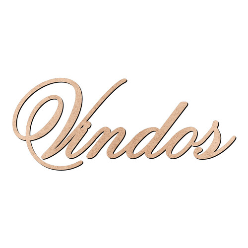 Recorte Vindos Old Script / MDF 3mm