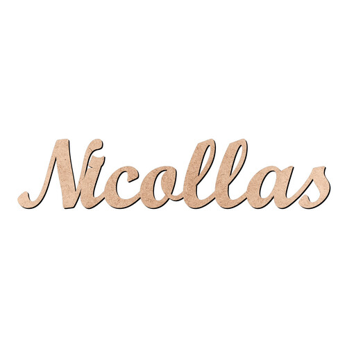 Recorte Nicollas Script Mt Std / MDF 3mm