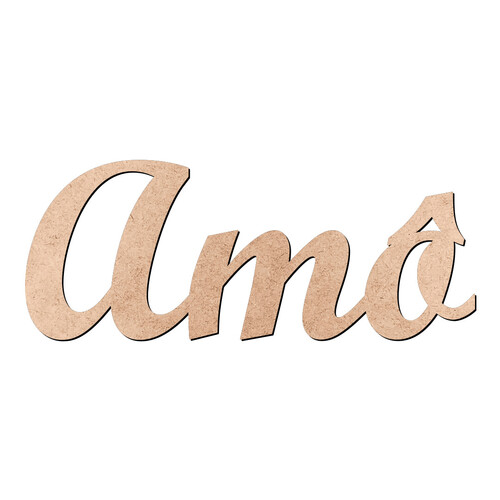 Recorte Amô Script Mt Std / MDF 3mm