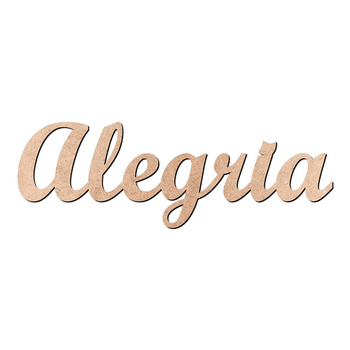 Recorte Alegria Script Mt Std / MDF 3mm