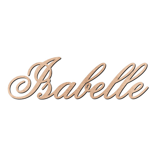 Recorte Isabelle Old Script / MDF 3mm