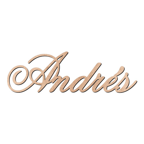 Recorte Andrés Old Script / MDF 3mm