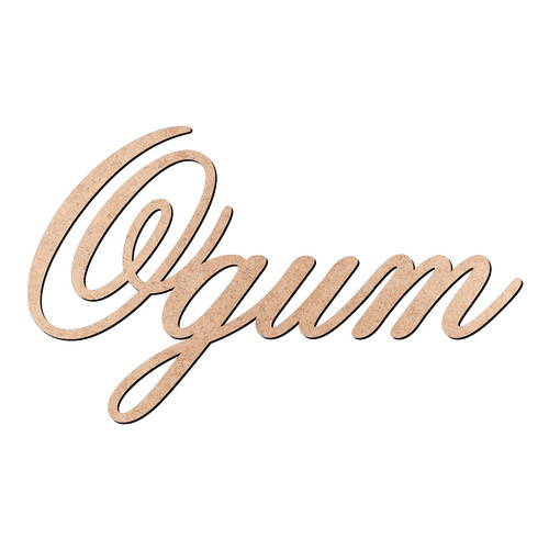 Recorte Ogum Old Script / MDF 3mm