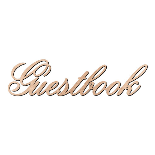 Recorte Guestbook Old Script / MDF 3mm