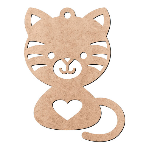 Recorte Chaveiro Gato Tigrinho / MDF 3mm