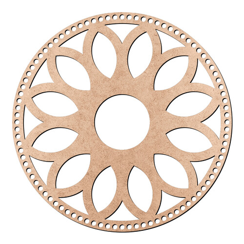 Recorte Base Cesto Mandala 30 cm / MDF 3mm