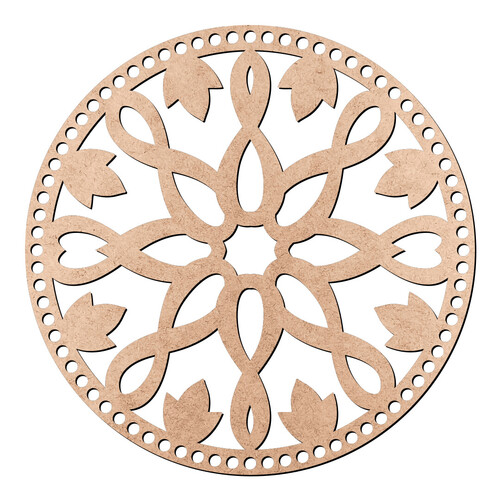 Recorte Base Cesto Mandala 25 cm / MDF 3mm