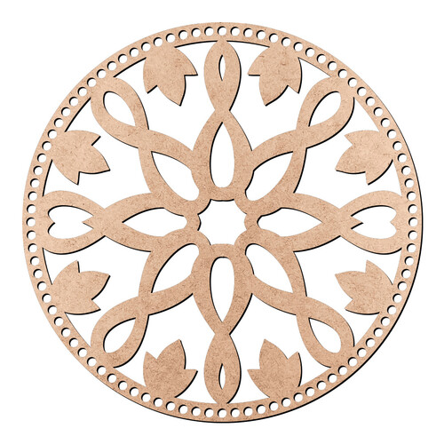 Recorte Base Cesto Mandala 30 cm / MDF 3mm