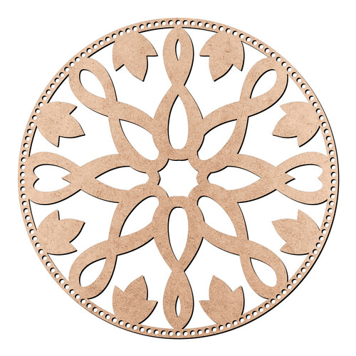 Recorte Base Cesto Mandala 45 cm / MDF 3mm