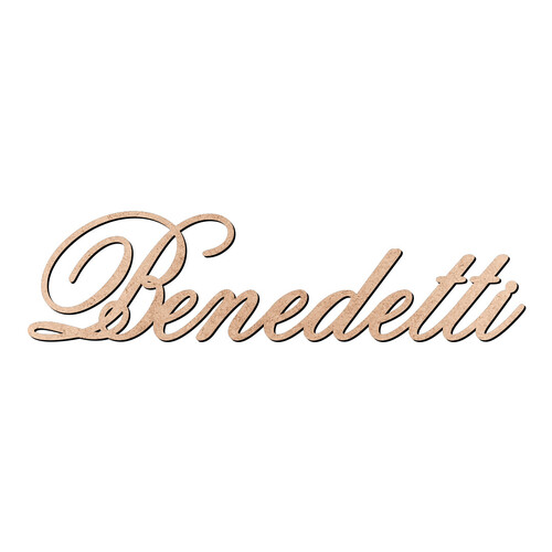 Recorte Benedetti Old Script / MDF 3mm