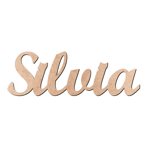 Recorte Silvia Script Mt Std / MDF 3mm