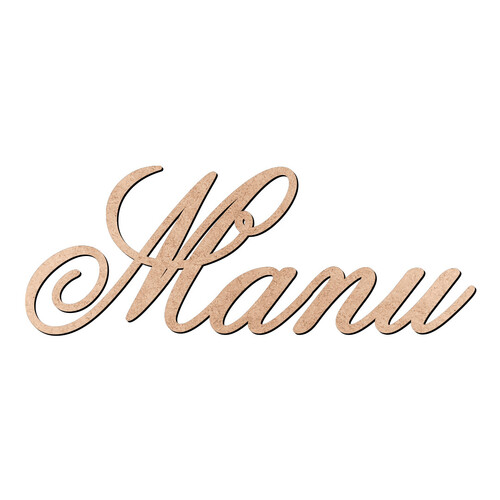 Recorte Manu Old Script / MDF 3mm