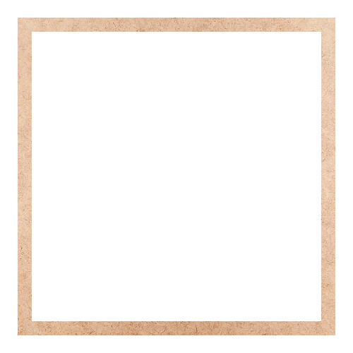 Recorte Moldura Quadrada 33 cm Borda 1,5 cm / MDF 3mm